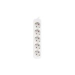 Lanberg PS0-05F-0150-W prolunghe e multiple 1,5 m 5 presa(e) AC Interno Bianco