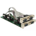 DeLock Scheda PCI Express  3 x RS-232 seriale  1 x TTL 33 V / RS-232 con alimentazione di tensione - Adattatore seriale