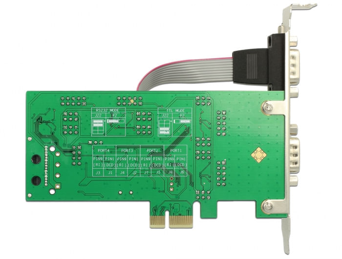 DeLock-Scheda-PCI-Express--3-x-RS-232-seriale--1-x-TTL-33-V---RS-232-con-alimentazione-di-tensione---Adattatore-seriale-