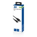 Cavo-USB-ACT-AC3000-1-m-USB-2.0-USB-A-Micro-USB-B-Nero