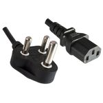 Microconnect PE010418INDIA cavo di alimentazione Nero 18 m Spina di alimentazione di tipo D Accoppiatore C13 (Power Cord