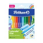 Pelikan 822299 marcatore Nero, Blu, Marrone, Verde, Azzurro, Verde chiaro, Arancione, Viola, Rosso, Giallo 10 pz