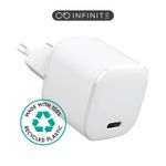 ESTUFF ES637025-BULK Caricabatterie per dispositivi mobili Smartphone Bianco AC Ricarica rapida Interno (INFINITE USB-C