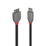 Lindy 36622 cavo USB 2 m USB 3.2 Gen 1 3.1 Gen 1 USB C Micro-USB B Nero (2m USB 3.2 Type C to Micro-B - Cable 5Gbps Anth