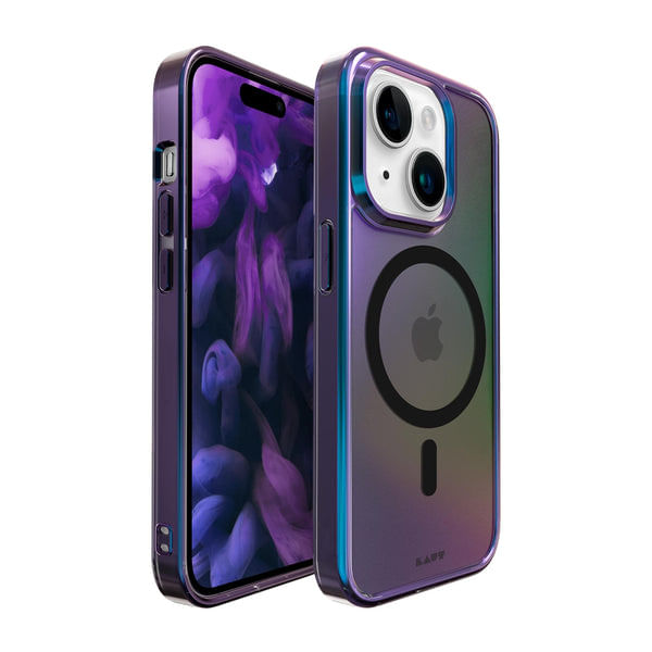 LAUT-HOLO.-Custodia-per-iPhone-15-Colore-Blu-Verde-Rosa-Viola-Trasparente-Turchese