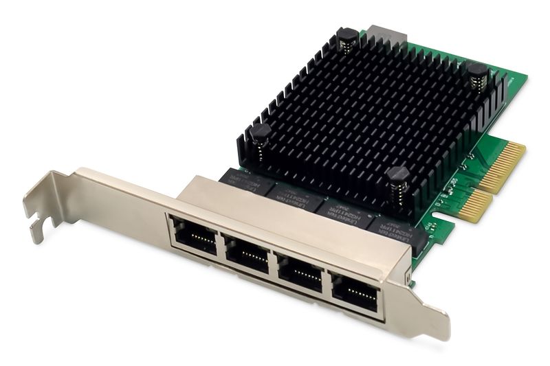 DIGITUS-Scheda-di-rete-a-4-porte-25-Gigabit-Ethernet-RJ45-PCI-Express-chipset-Realtek