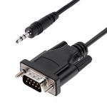 StarTech.com Cavo Seriale DB9 a Jack 3,5 mm da 1m - Adattatore Seriale RS232 9 pin a Jack 3