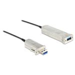 DeLOCK 20m USB3.0-A + USB Micro-B/USB3.0-A cavo USB USB 3.2 Gen 1 (3.1 Gen 1) USB A USB A/Micro-USB B Nero, Argento