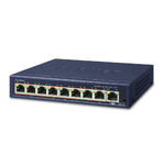 PLANET GSD-908HP switch di rete Non gestito Gigabit Ethernet (10/100/1000) Supporto Power over Ethernet (PoE) Blu