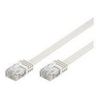 Microconnect 3m Cat5e cavo di rete Bianco U/UTP UTP (U/UTP CAT5e 3M White Flat - Unshielded Network Cable - PVC 4x2xAWG