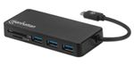 Manhattan-164948-replicatore-di-porte-e-docking-station-per-laptop-USB-2.0-Type-C-Nero--USB-C-Dock-Hub-with-Card-Reader-