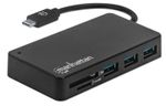 Manhattan-164948-replicatore-di-porte-e-docking-station-per-laptop-USB-2.0-Type-C-Nero--USB-C-Dock-Hub-with-Card-Reader-