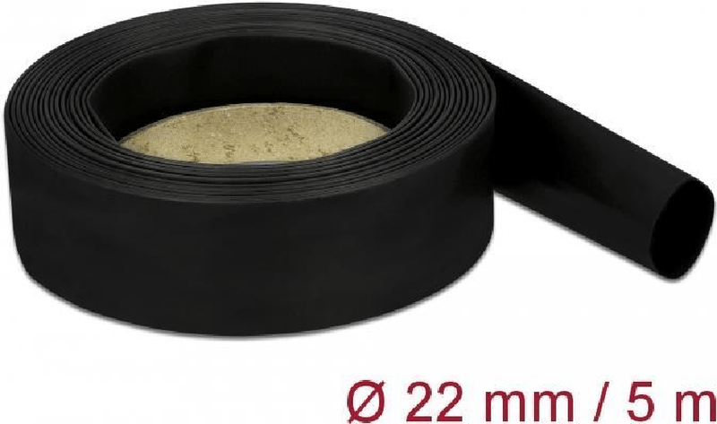 Delock-Guaina-termorestringente-5-m-x-22-mm-nera