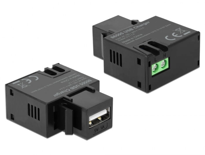 Delock-Modulo-Keystone-con-presa-di-ricarica-USB-di-tipo-A-1-A-nera