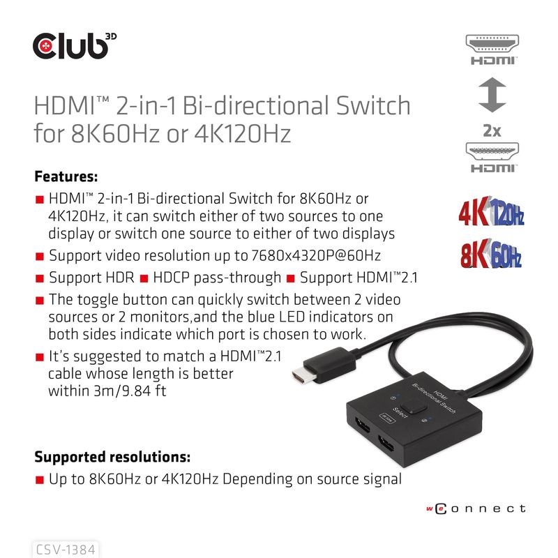 HDMI-2-in-1-bi-direktionaler-Switch-fr-8K60Hz-oder-4K120Hz-er-kann-entweder-zwei-Quellen-auf-ein-Display-schalten-oder-e