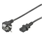 Microconnect PE0104020 cavo di alimentazione Nero 2 m Accoppiatore C13 (Power Cord CEE 7/7 - C13 2m - Angled Connector S