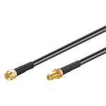 Microconnect 51679 cavo coassiale 10 m Nero (WLAN ANTENNA EXTENSION CABLE - RP-SMA PLUG  RP-SMA JACK - - 10M SMA Reverse