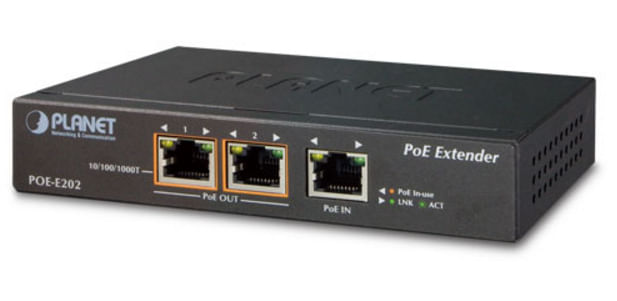 PLANET-POE-E202-moltiplicatore-di-rete-Ricevitore-e-trasmettitore-di-rete-Nero-10-100-1000-Mbit-s--1-Port-802.3at-PoE-to