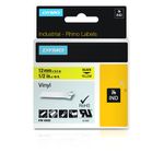 DYMO 12mm RHINO Coloured Vinyl nastro per etichettatrice D1 (Dymo 18432 12mm Yellow Vinyl Tape - S0718450)