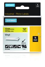 DYMO-12mm-RHINO-Coloured-Vinyl-nastro-per-etichettatrice-D1--Dymo-18432-12mm-Yellow-Vinyl-Tape---S0718450-