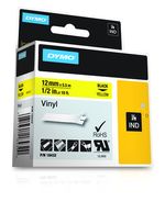 DYMO-12mm-RHINO-Coloured-Vinyl-nastro-per-etichettatrice-D1--Dymo-18432-12mm-Yellow-Vinyl-Tape---S0718450-