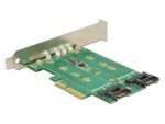 DeLOCK-PCI-Express-Card->-3-x-M.2-Slot---Speicher-Controller---M.2--M.2----M.2-Card---SATA-6Gb-s-Low-Profile---PCIe-3.0-