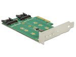 DeLOCK-PCI-Express-Card->-3-x-M.2-Slot---Speicher-Controller---M.2--M.2----M.2-Card---SATA-6Gb-s-Low-Profile---PCIe-3.0-