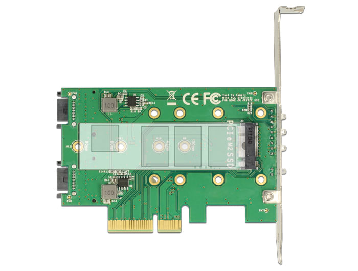 DeLOCK-PCI-Express-Card->-3-x-M.2-Slot---Speicher-Controller---M.2--M.2----M.2-Card---SATA-6Gb-s-Low-Profile---PCIe-3.0-