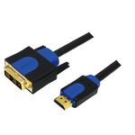 LogiLink CHB3102 cavo e adattatore video 2 m HDMI DVI-D Nero, Blu