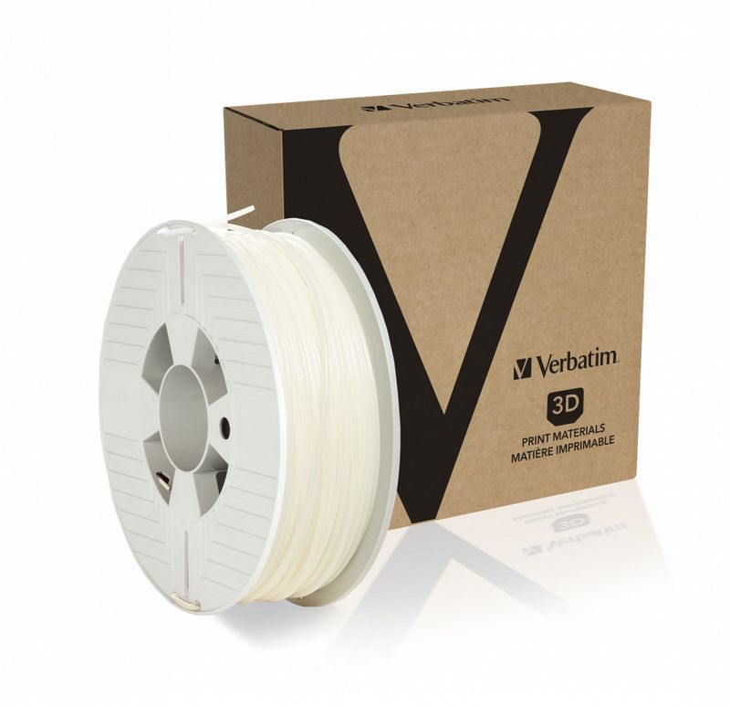 Verbatim-55326-materiale-di-stampa-3D-Acido-polilattico-PLA-Bianco-1-kg--PLA-3D-Filament-Transparent---175mm-Diameter-1k