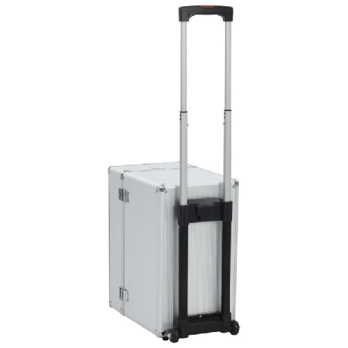 vidaXL-Valigia-Trolley-Pilota-47x39x27-cm-in-Alluminio-Argento