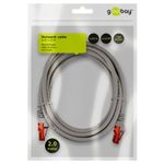 Goobay Wentronic goobay - Patch-Kabel - RJ-45 (M) bis RJ-45 (M) - 2 m - UTP - CAT 6 - verseilt - Grau (72575)