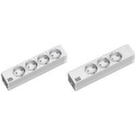 Bachmann Tischsteckdose 4-fach mit 2m H05VV-F 3G15mm  mit Schutzkontakt-Winkelstecker