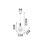 Sospensione-Moderna-Luce-Metallo-Trasparente-1-Luce-E27-Small