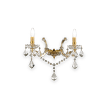 Ideal Lux Applique Classica Florian Metallo-Cristallo Oro 2 Luci E14