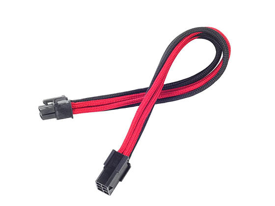 Silverstone-PP07-IDE6BR-025-m--Silverstone-6-pin-PCIe-to-6-pin-PCIe-Cable-25-cm---Black---Red-