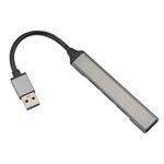 Hub-4smarts-4in1-3x-USB-A-2.0-1x-USB-A-3.0-grigio-siderale