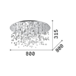 Plafoniera-Contemporanea-Neve-Metallo-Cromo-15-Luci-G9-3W-3000K-Luce-Calda