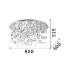 Plafoniera-Contemporanea-Neve-Metallo-Cromo-15-Luci-G9-3W-3000K-Luce-Calda