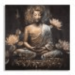 DIPINTO SU TELA BUDDHA -A- CM 100X3X100