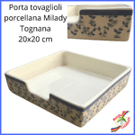 Tognana Porcellane Portatovaglioli porta tovaglioli avorio  da tavola utensile da cucina in ceramica porcellana tognana