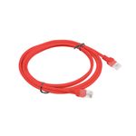 Lanberg PCU5-10CC-0200-R Netzwerkkabel 0,2 m Cat5e U/UTP (UTP) Rot (PCU5-10CC-0200-R)