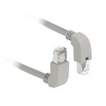 DeLOCK - Patch-Kabel - RJ-45 (M) nach oben gewinkelt bis RJ-45 (M) nach unten gewinkelt - 1,0m - S/FTP - CAT 6a - geschi