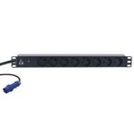 Lanview LVR261871D unit  di distribuzione dell'energia PDU 8 presae AC 1U Nero (19" rack mount power strip - 1U 16A with