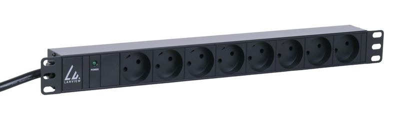 Lanview-LVR261871D-unit--di-distribuzione-dell-energia-PDU-8-presae-AC-1U-Nero--19--rack-mount-power-strip---1U-16A-with