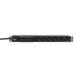 Lanview LVR261876S unit  di distribuzione dell'energia PDU 6 presae AC 1U Nero (19" rack mount power strip - 1U 16A with