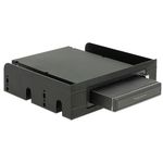 Delock Fr den Einbau in 3.5" oder 5.25" Schacht  Zum Anschluss intern ber SATA oder extern ber USB 3.0  2