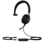 Yealink UH38 Mono Teams Auricolare Con cavo e senza cavo A Padiglione Musica e Chiamate USB tipo-C Bluetooth Nero