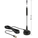 Delock Antenna DAB spina F 0 dBi omnidirezionale con base magnetica rigida nera