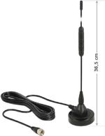 Delock-Antenna-DAB-spina-F-0-dBi-omnidirezionale-con-base-magnetica-rigida-nera